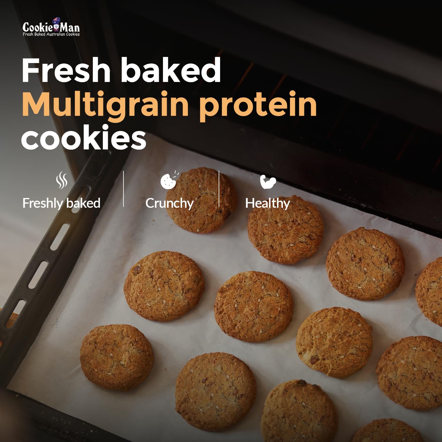 CookieMan Sugar Free Multigrain Protein Cookies – 200g | Wheat, Ragi, Millets & Whey Protein | Healthy, Sugar-Free Snack, High Protein, Ideal for Fitness & Dieters - Image 3